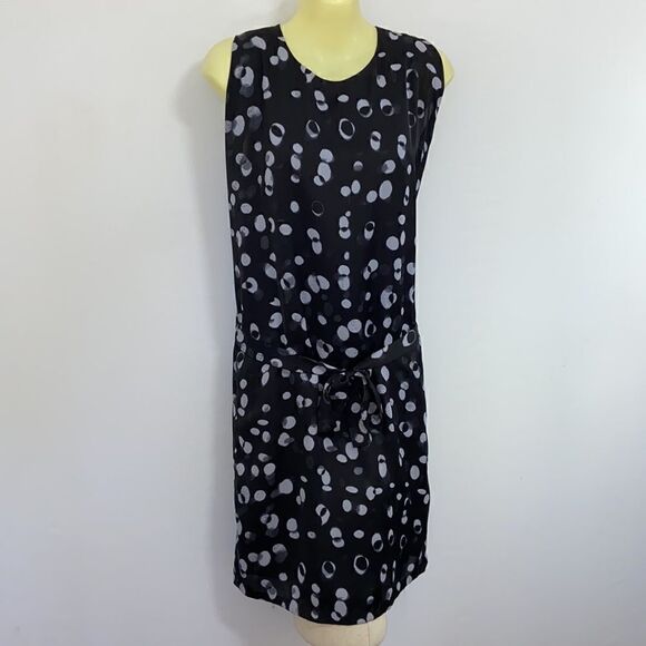 Vince Dress Abstract Print Silk Slouch Open Shoulders Excellent  Nwot~Sz… - Picture 6 of 10